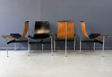Load image into Gallery viewer, Katavolos, Kelley and Littell for ICF Set of Four T-Chairs in Black Leather