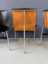 Load image into Gallery viewer, Katavolos, Kelley and Littell for ICF Set of Four T-Chairs in Black Leather