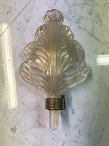 Ercole Barovier Glass Leaf Sconce Barovier and Tosa Murano Sconce Mid Century
