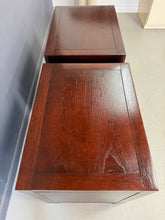 Load image into Gallery viewer, Pair of Tai Ming Burl Wood Nightstands by Drexel, Asian Modern Style, 1970s