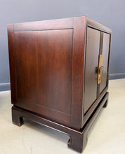 Load image into Gallery viewer, Pair of Tai Ming Burl Wood Nightstands by Drexel, Asian Modern Style, 1970s