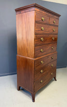 Load image into Gallery viewer, Federal Period Mahogany Chest on Chest with Original Lion Head Brasses, American