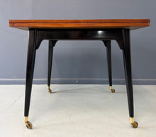Load image into Gallery viewer, Edward Wormley for Dunbar Flip-Top Expandable Table and Brass Castors