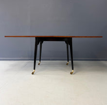Load image into Gallery viewer, Edward Wormley for Dunbar Flip-Top Expandable Table and Brass Castors