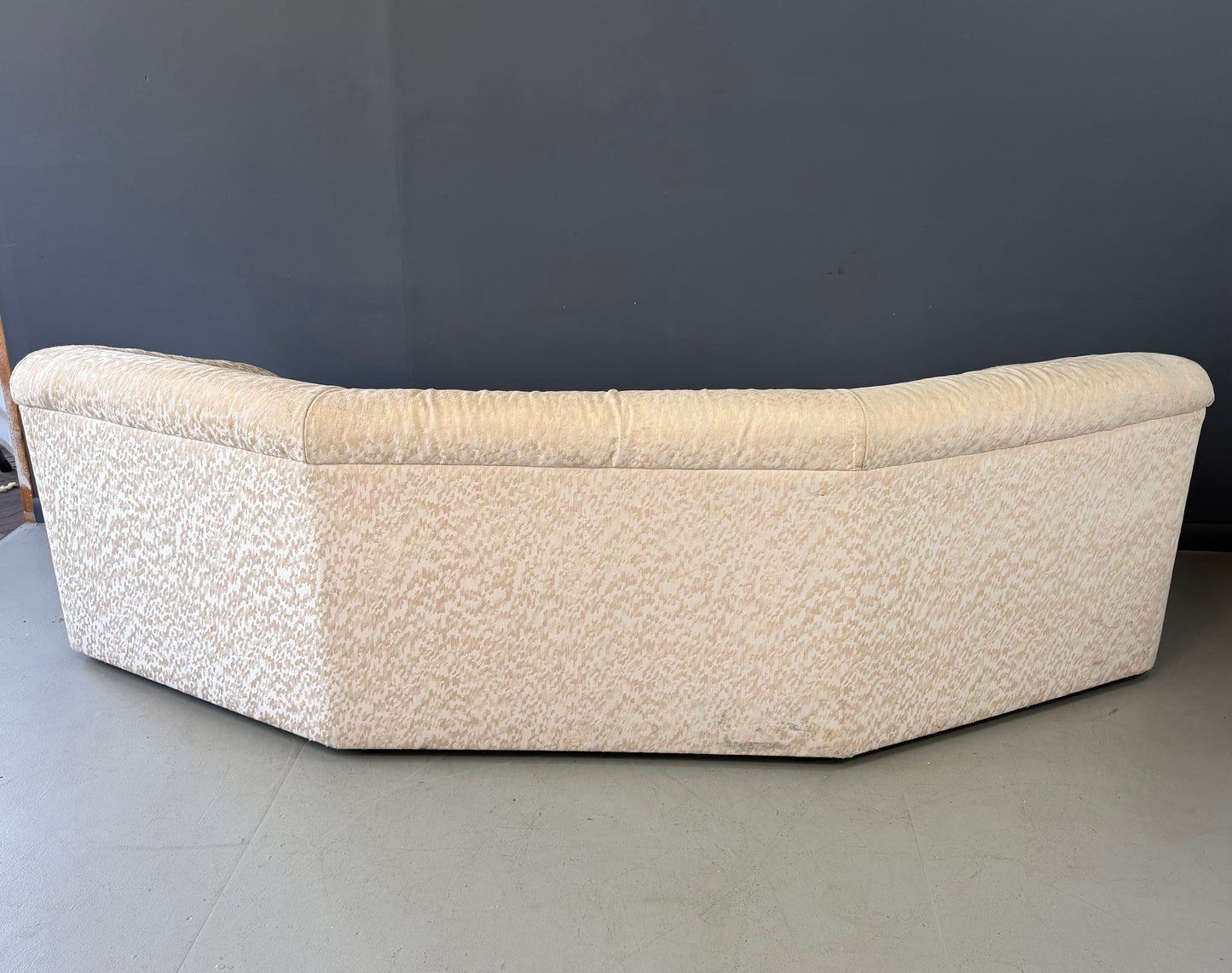 Pair of Mid-Century Modern Curved Sofas with Sculptural Arms by Carsons