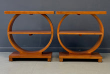 Load image into Gallery viewer, Pair of Art Deco Streamline Moderne Side Tables by A. A. Laun