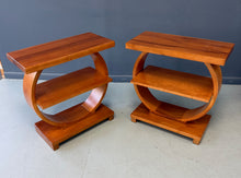 Load image into Gallery viewer, Pair of Art Deco Streamline Moderne Side Tables by A. A. Laun