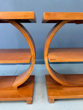 Load image into Gallery viewer, Pair of Art Deco Streamline Moderne Side Tables by A. A. Laun