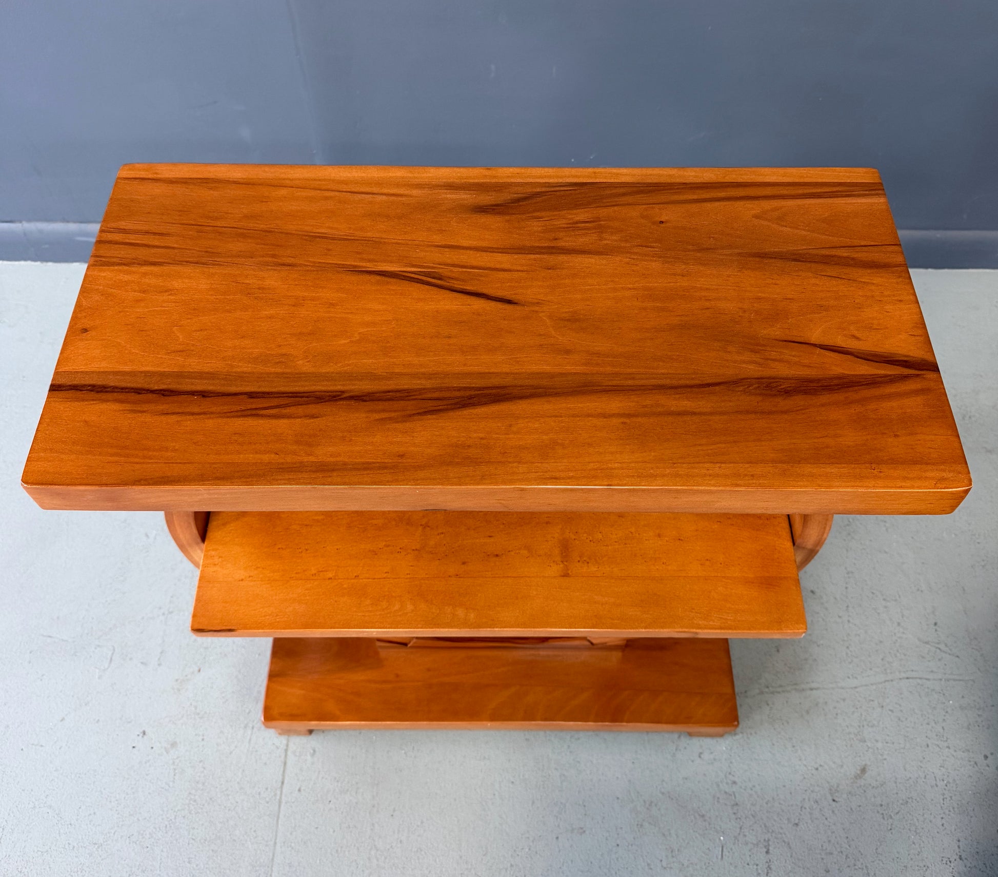 Pair of Art Deco Streamline Moderne Side Tables by A. A. Laun