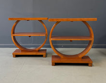 Load image into Gallery viewer, Pair of Art Deco Streamline Moderne Side Tables by A. A. Laun