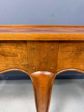 Load image into Gallery viewer, Baker Furniture French Provincial Console Table with Parquetry Inlaid Top 1980s