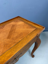 Load image into Gallery viewer, Baker Furniture French Provincial Console Table with Parquetry Inlaid Top 1980s