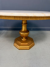 Load image into Gallery viewer, Pair of Neoclassical Style Marble Top Pedestal Side Tables with Giltwood Bases