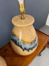 Load image into Gallery viewer, Pair of Sunset Cosco Drip Glaze Ceramic Table Lamps in Earth Tones, 1970s