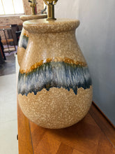Load image into Gallery viewer, Pair of Sunset Cosco Drip Glaze Ceramic Table Lamps in Earth Tones, 1970s