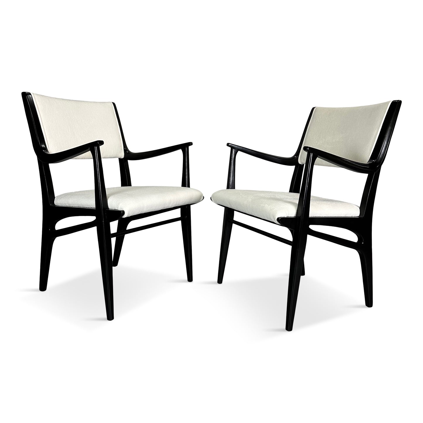 Drexel Set of Six Modernist Lacquered Armchairs by John Van Koert Mid Century