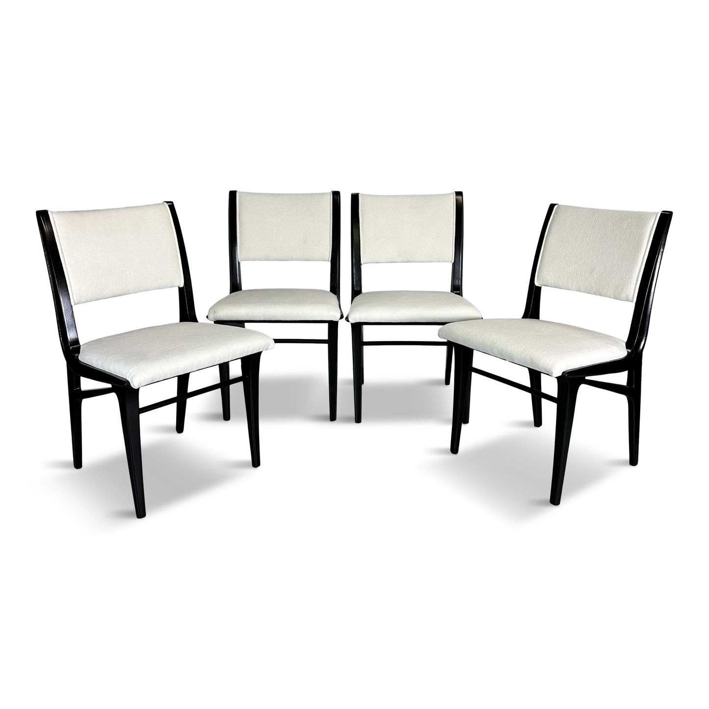 Drexel Set of Six Modernist Lacquered Armchairs by John Van Koert Mid Century