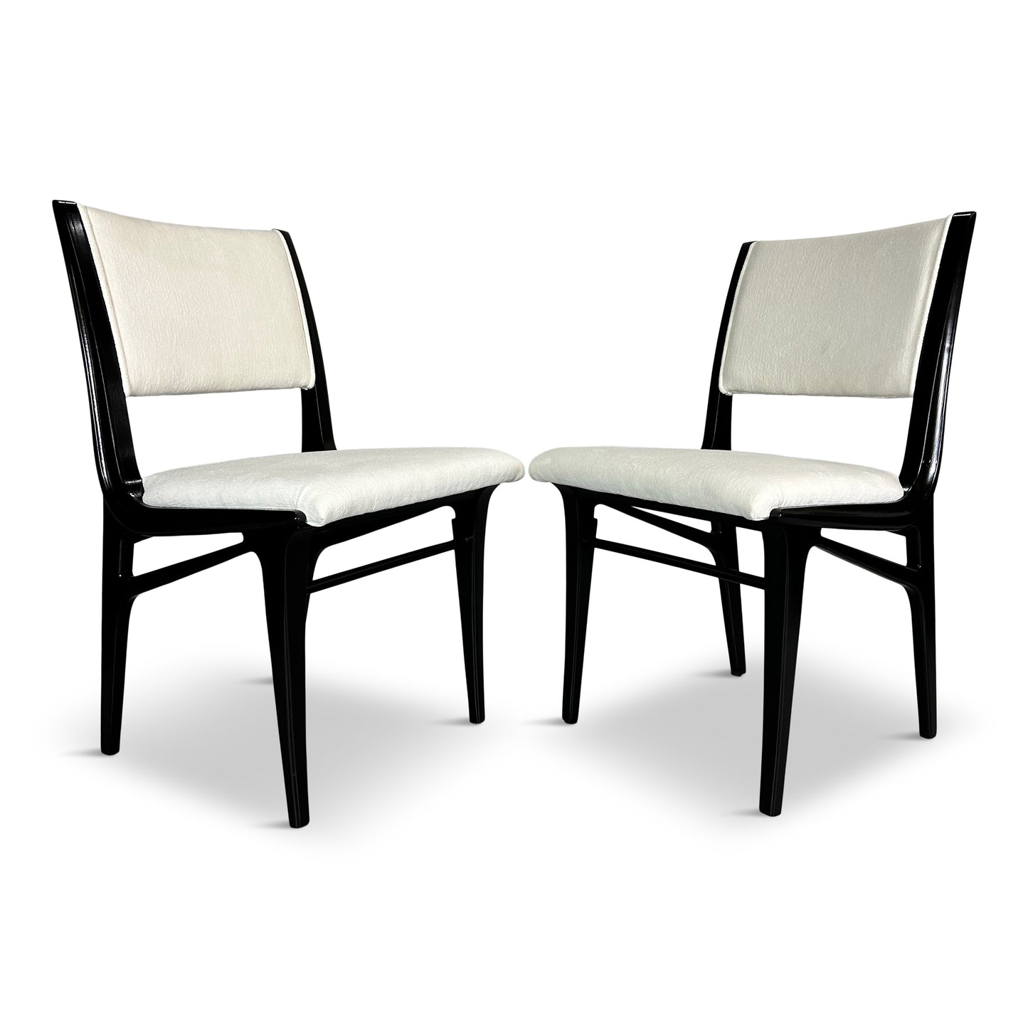 Drexel Set of Six Modernist Lacquered Armchairs by John Van Koert Mid Century
