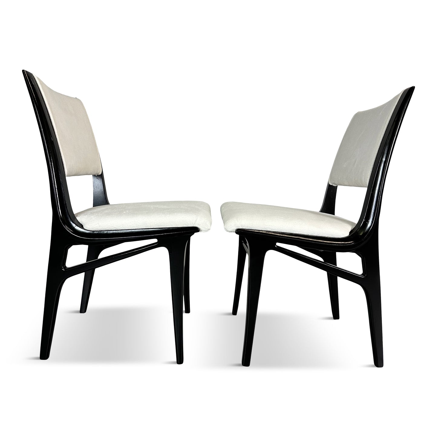 Drexel Set of Six Modernist Lacquered Armchairs by John Van Koert Mid Century