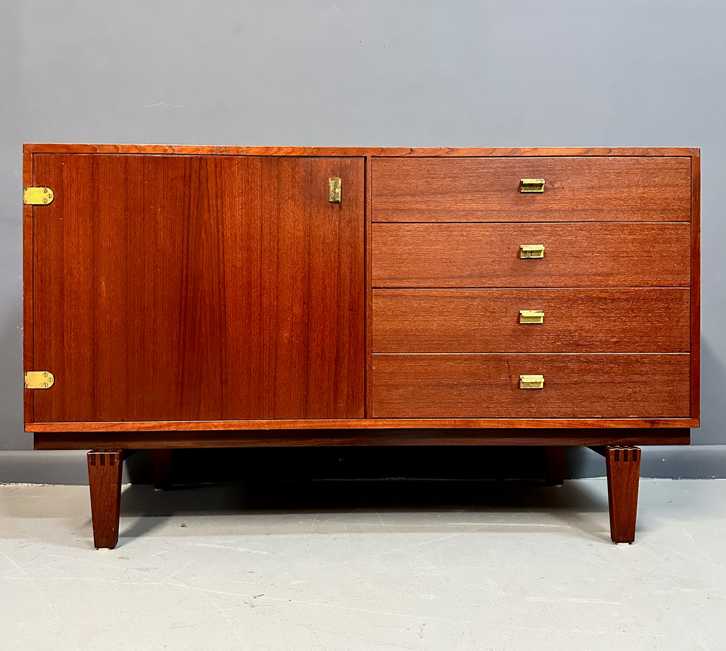 Danish Modern Teak 4-Drawer Sideboard by Peter Lovig Nielsen Mid Century