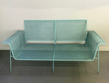 Load image into Gallery viewer, Mid-Century Modern Metal Mesh Settee in the Style of Russell Woodard