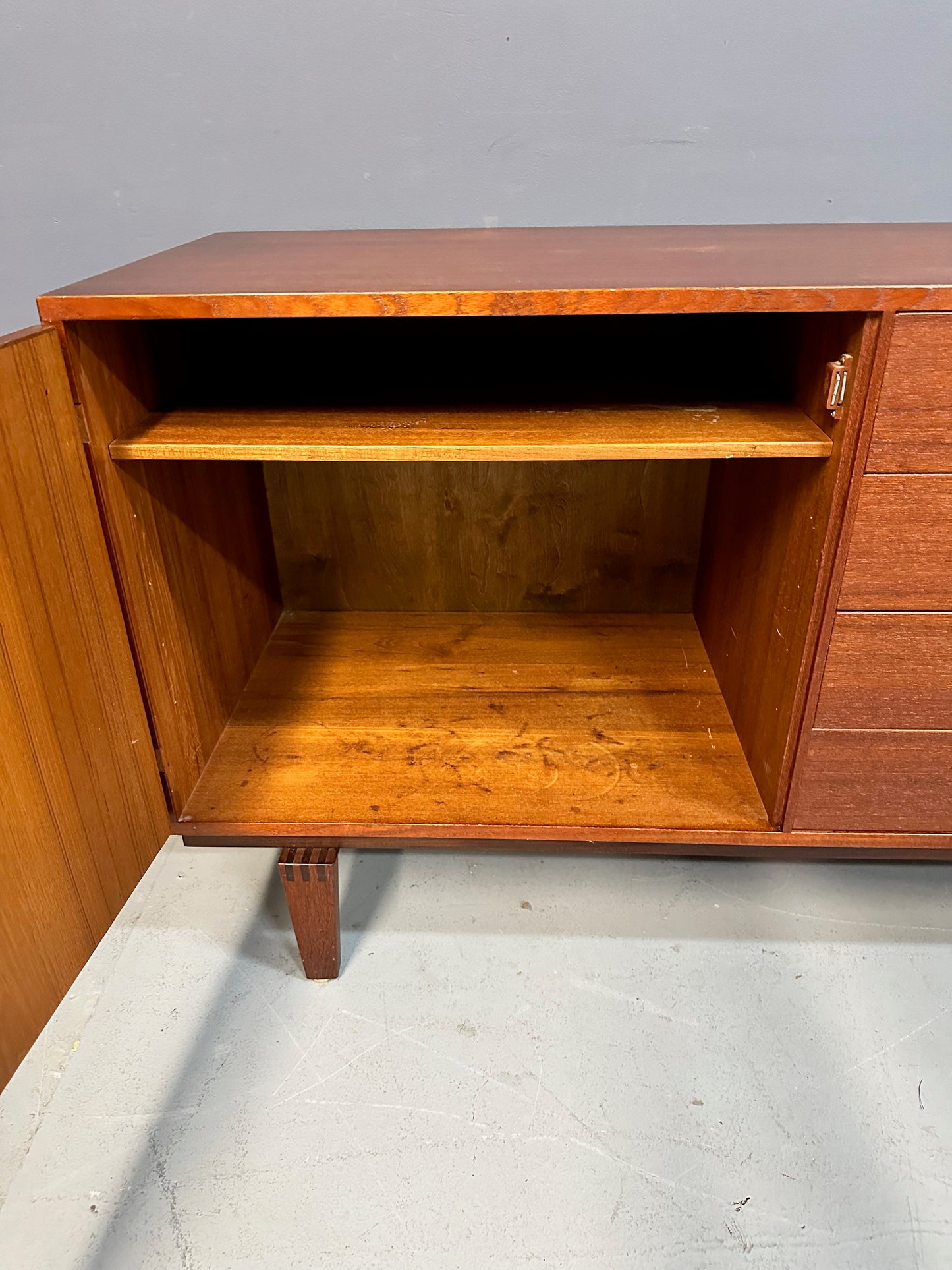 Danish Modern Teak 4-Drawer Sideboard by Peter Lovig Nielsen Mid Century