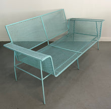 Load image into Gallery viewer, Mid-Century Modern Metal Mesh Settee in the Style of Russell Woodard