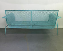 Load image into Gallery viewer, Mid-Century Modern Metal Mesh Settee in the Style of Russell Woodard