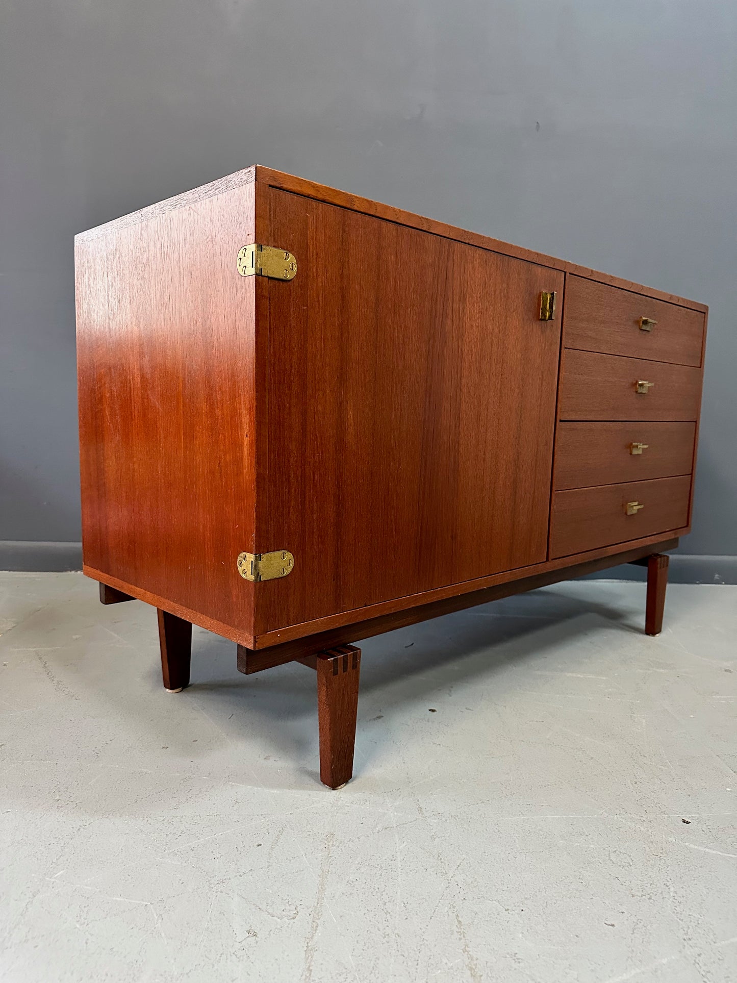 Danish Modern Teak 4-Drawer Sideboard by Peter Lovig Nielsen Mid Century