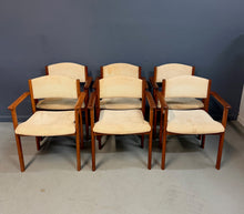 Load image into Gallery viewer, Set of Six Scandinavian Modern Teak Stacking Armchairs, Denmark or Norway, 1970s