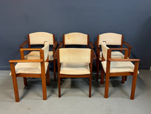 Load image into Gallery viewer, Set of Six Scandinavian Modern Teak Stacking Armchairs, Denmark or Norway, 1970s