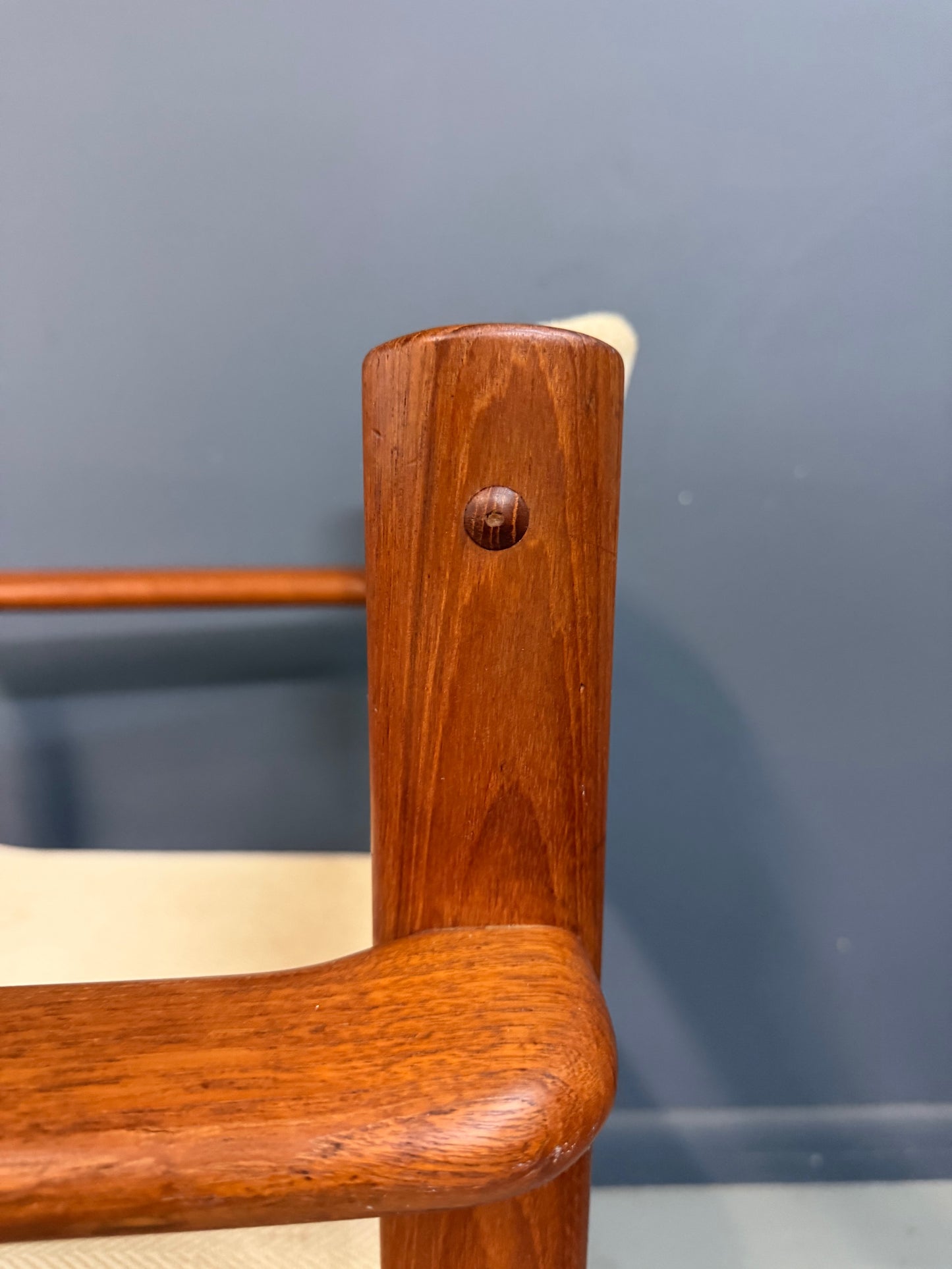 Set of Six Scandinavian Modern Teak Stacking Armchairs, Denmark or Norway, 1970s