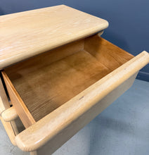 Load image into Gallery viewer, Pair of Jay Spectre for Century Cerused Oak Nightstands with Brushed Steel Bases