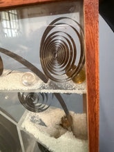 Load image into Gallery viewer, Ann Wiseman Kinetic Sand Fountain Sculpture in Walnut, Lucite, and Brass