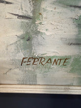 Load image into Gallery viewer, Large Abstract Mid Century Impasto Sailboat Harbor Scene by Ferrante