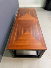 Load image into Gallery viewer, Founders Mid-Century Modern Walnut Parquetry Coffee Table with Black Wood Base