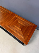 Load image into Gallery viewer, Founders Mid-Century Modern Walnut Parquetry Coffee Table with Black Wood Base