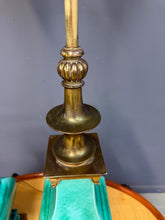 Load image into Gallery viewer, Pair of Ceramic and Brass Table Lamps by Edwin Cole for Stiffel Mid Century