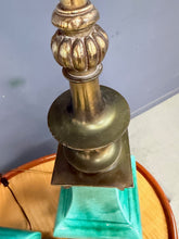 Load image into Gallery viewer, Pair of Ceramic and Brass Table Lamps by Edwin Cole for Stiffel Mid Century