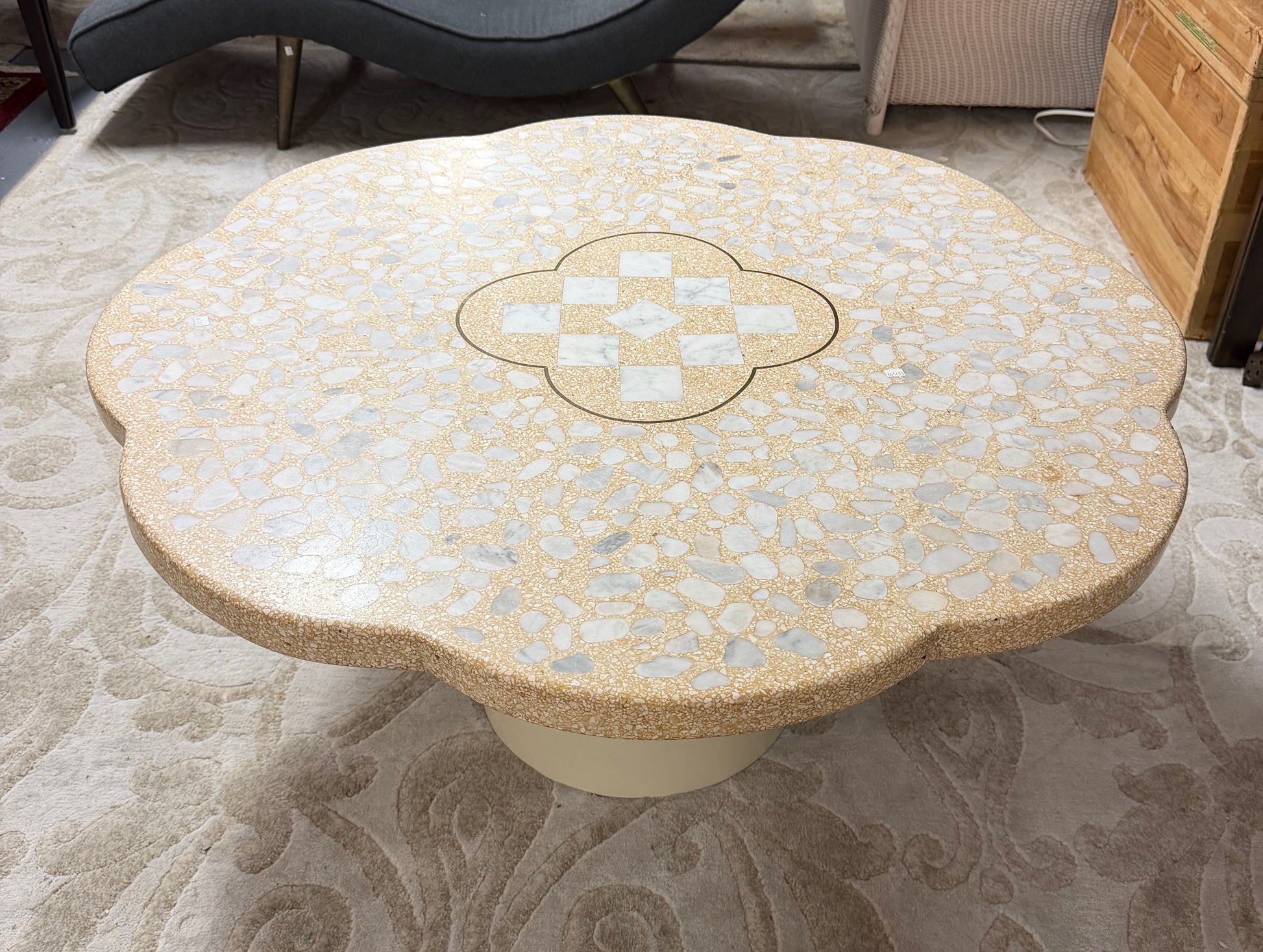 Vintage Harvey Probber Terrazzo and Marble Mosaic Coffee Table Mid Century