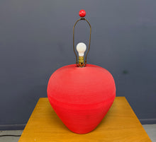 Load image into Gallery viewer, Flute of Chicago Postmodern Corrugated Cardboard Table Lamp in Red, 1980s