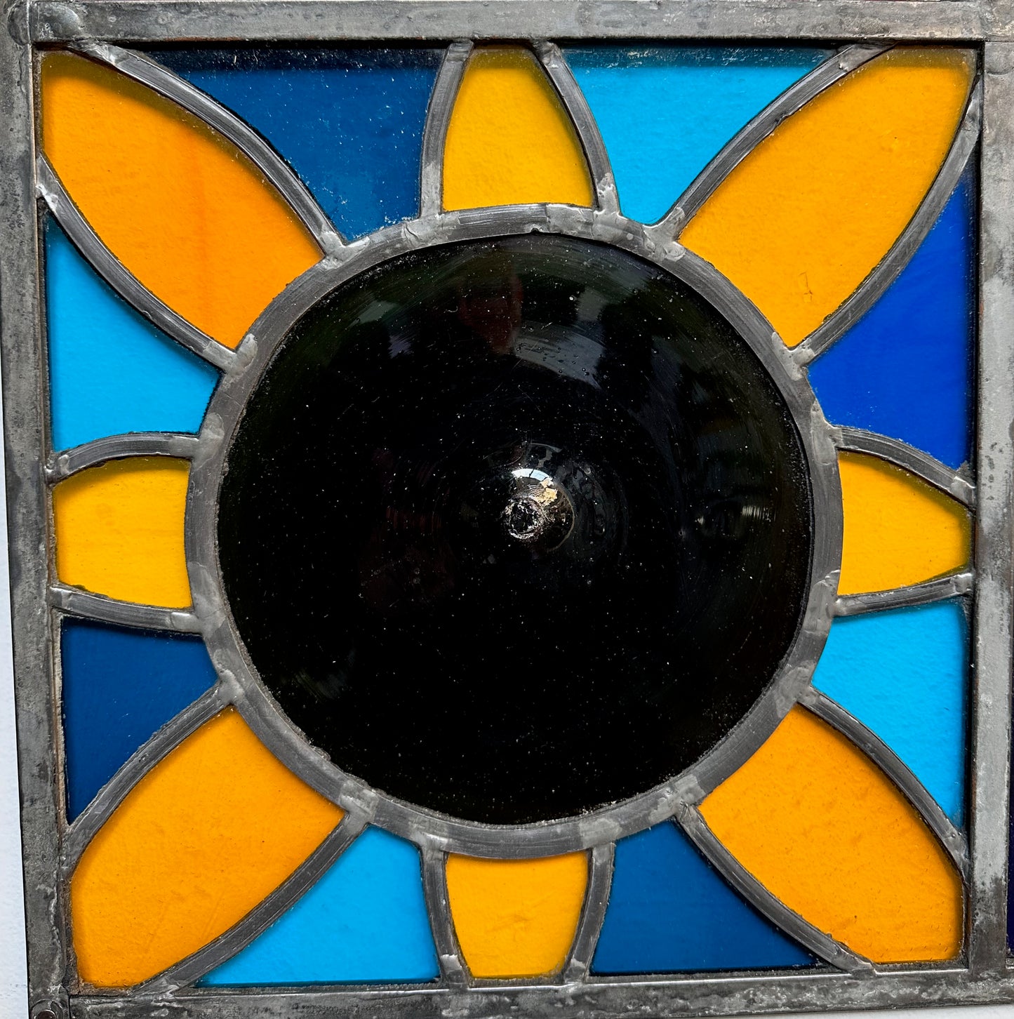 SOLD – 1957 Glass Rondel Panel, The Four Seasons, Manufactured in New York City