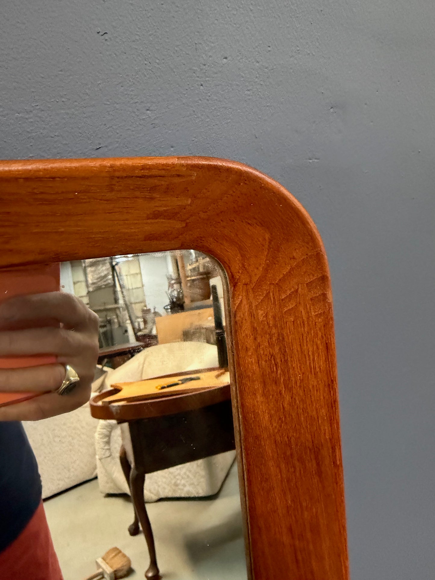 Pedersen & Hansen Teak Wall Mirror in Teak Mid Century