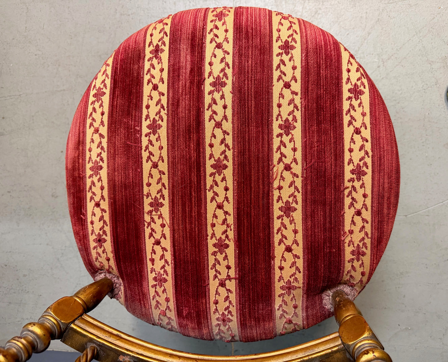 French Napoleon III Giltwood SpindleBack Chair in the Louis XVI Taste circa 1870