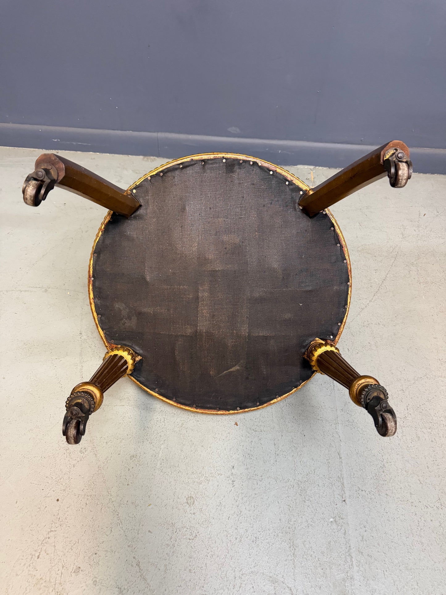French Napoleon III Giltwood SpindleBack Chair in the Louis XVI Taste circa 1870