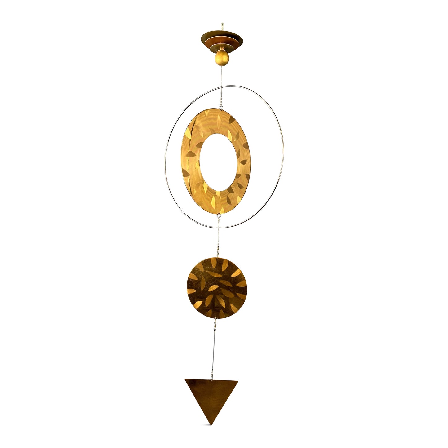 SOLD – Myron Wasserman 1980s Mobile of Brass and Other Metals