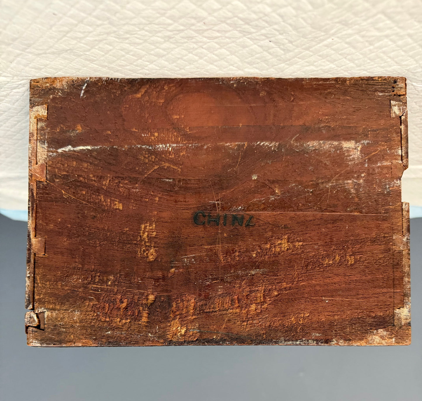 Antique Chinese Mahjong Set in Carved Dragon-Motif Wood Case, Early 20th Century