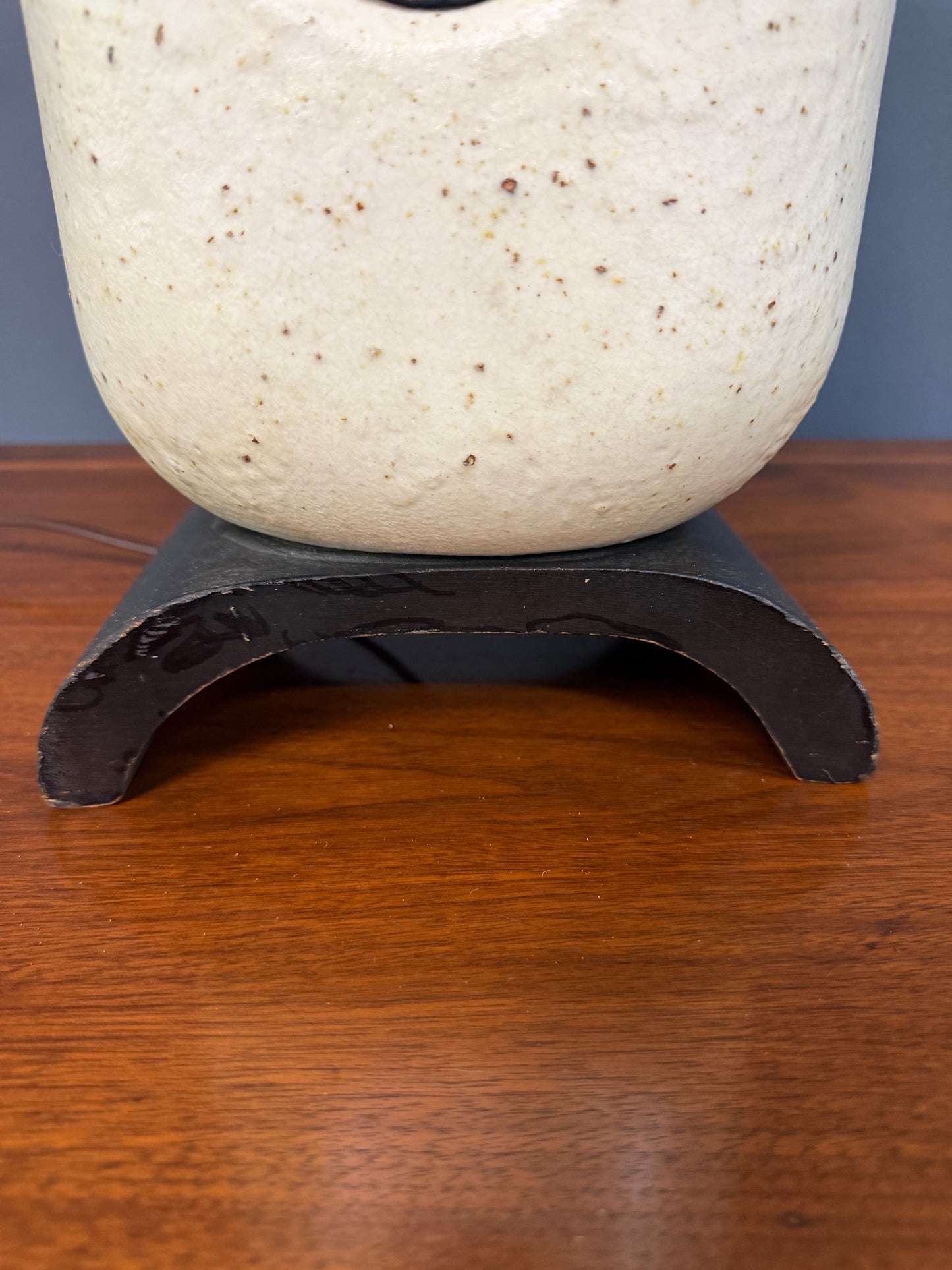 Ceramic Lamp W/ Fused Glass Mosaic Panels, Attributed to Bitossi for Raymor 1960