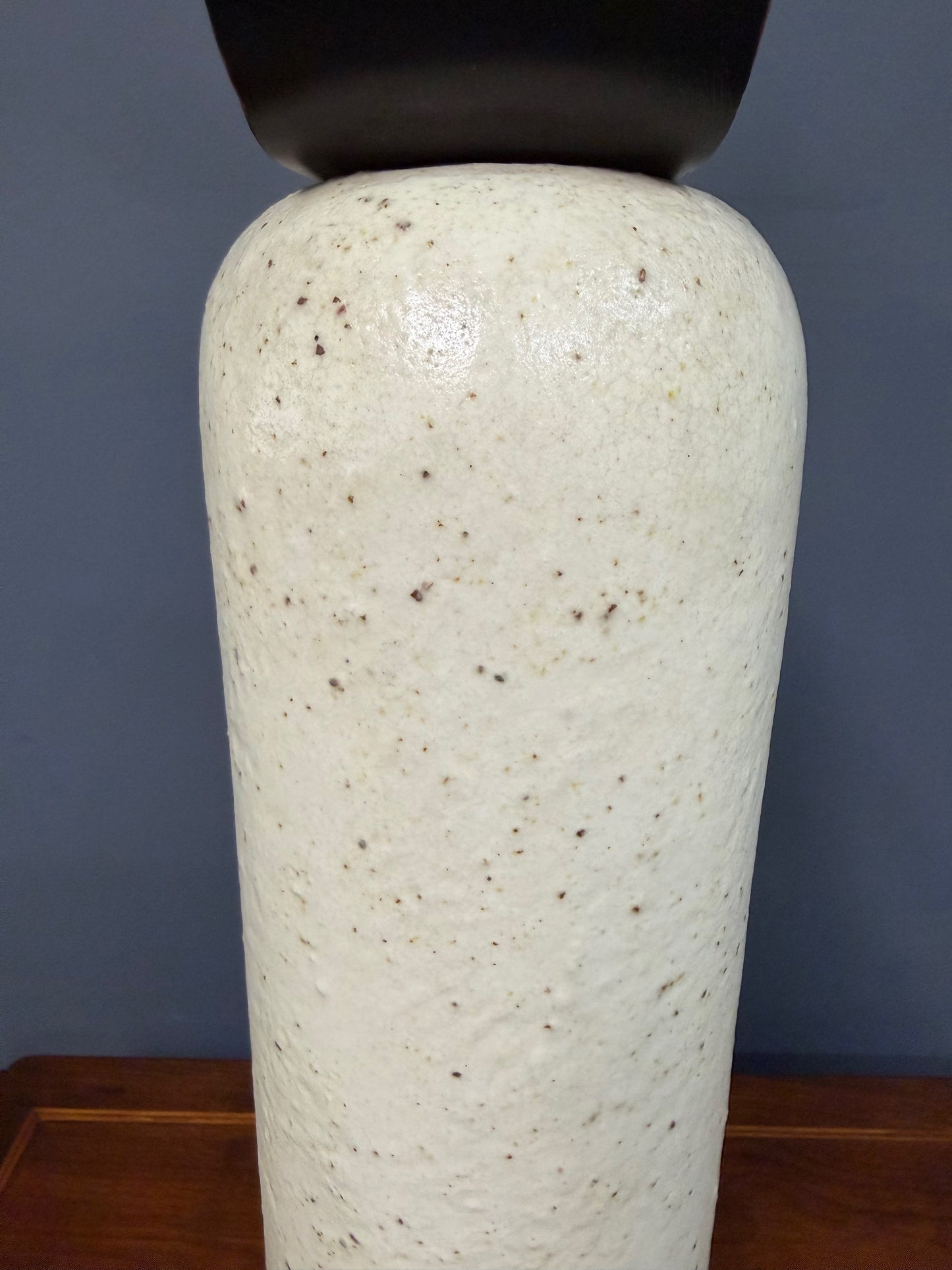 Ceramic Lamp W/ Fused Glass Mosaic Panels, Attributed to Bitossi for Raymor 1960