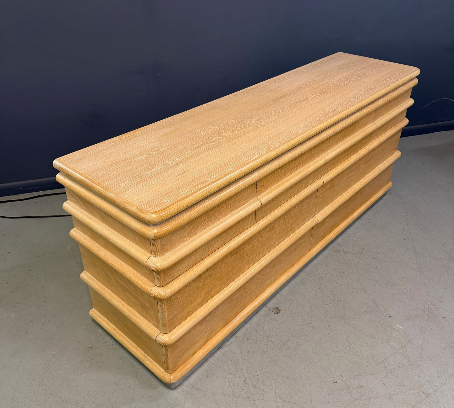 Jay Spectre for Century Furniture Postmodern Waterfall Dresser, Bleached Oak